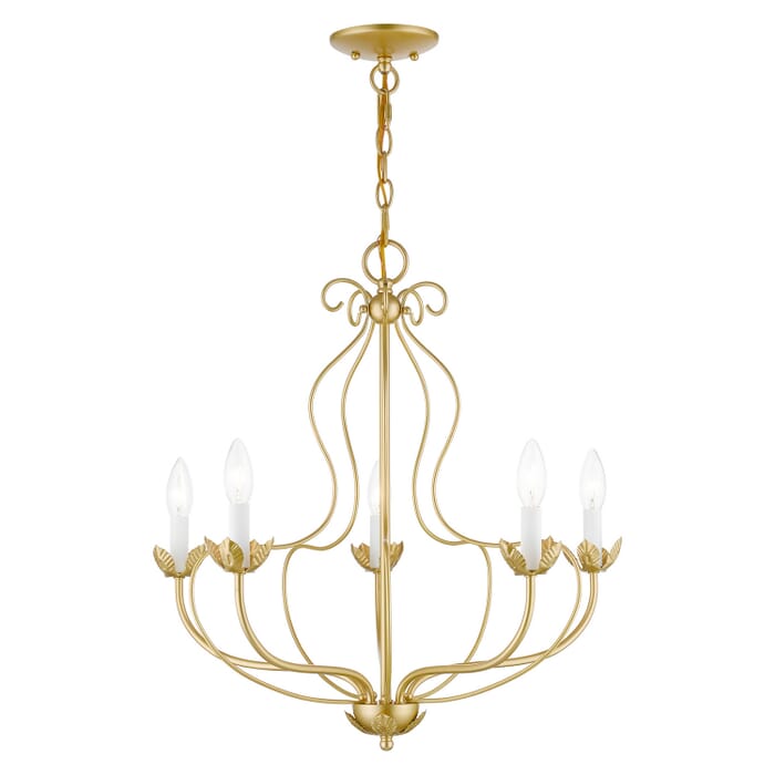 Katarina 5-Light Chandelier in Soft Gold Katarina 5-Light Chandelier in Soft Gold