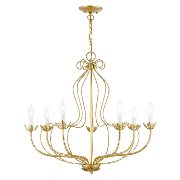 Katarina 7-Light Chandelier in Soft Gold Katarina 7-Light Chandelier in Soft Gold