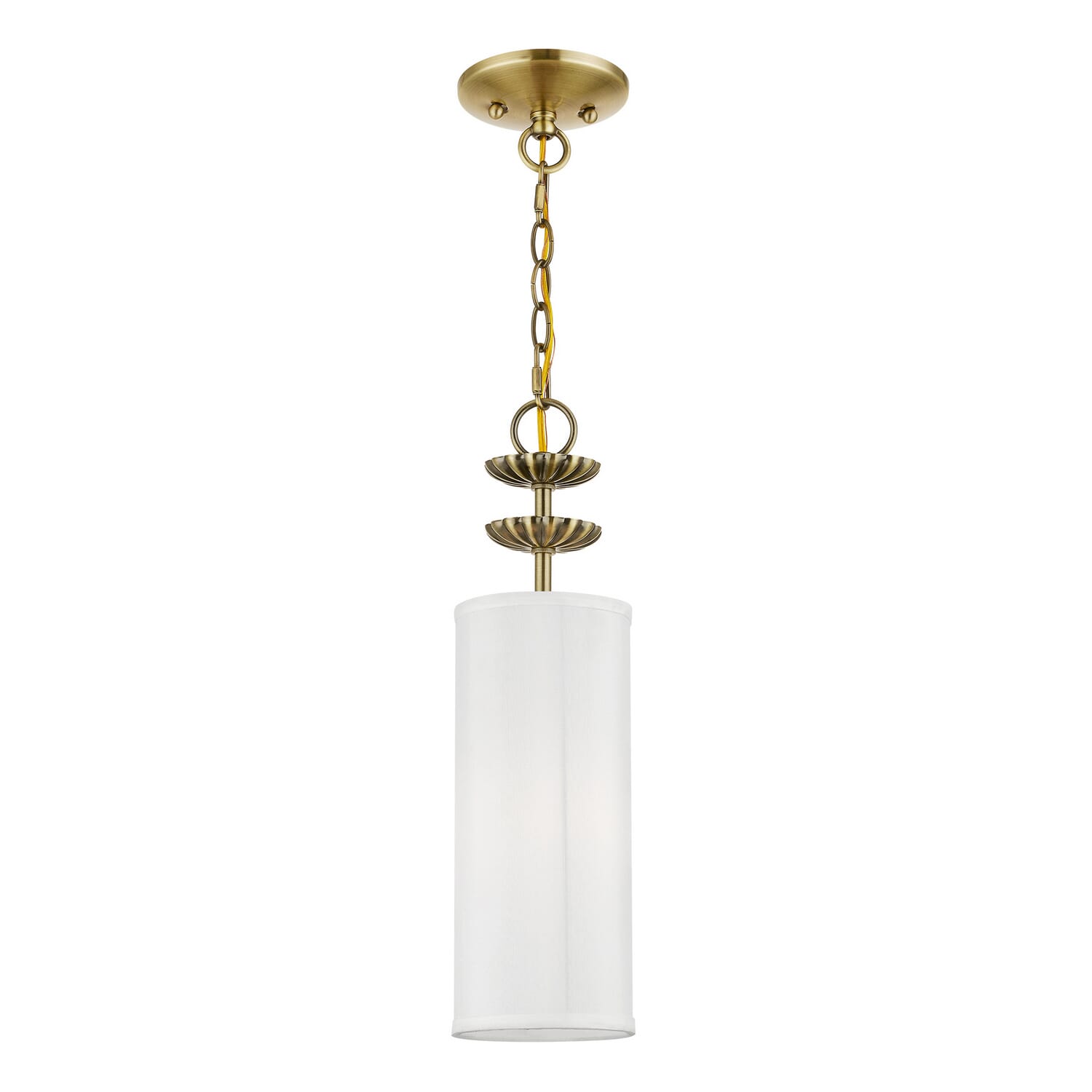 Brookdale 1-Light Mini Pendant in Antique Brass