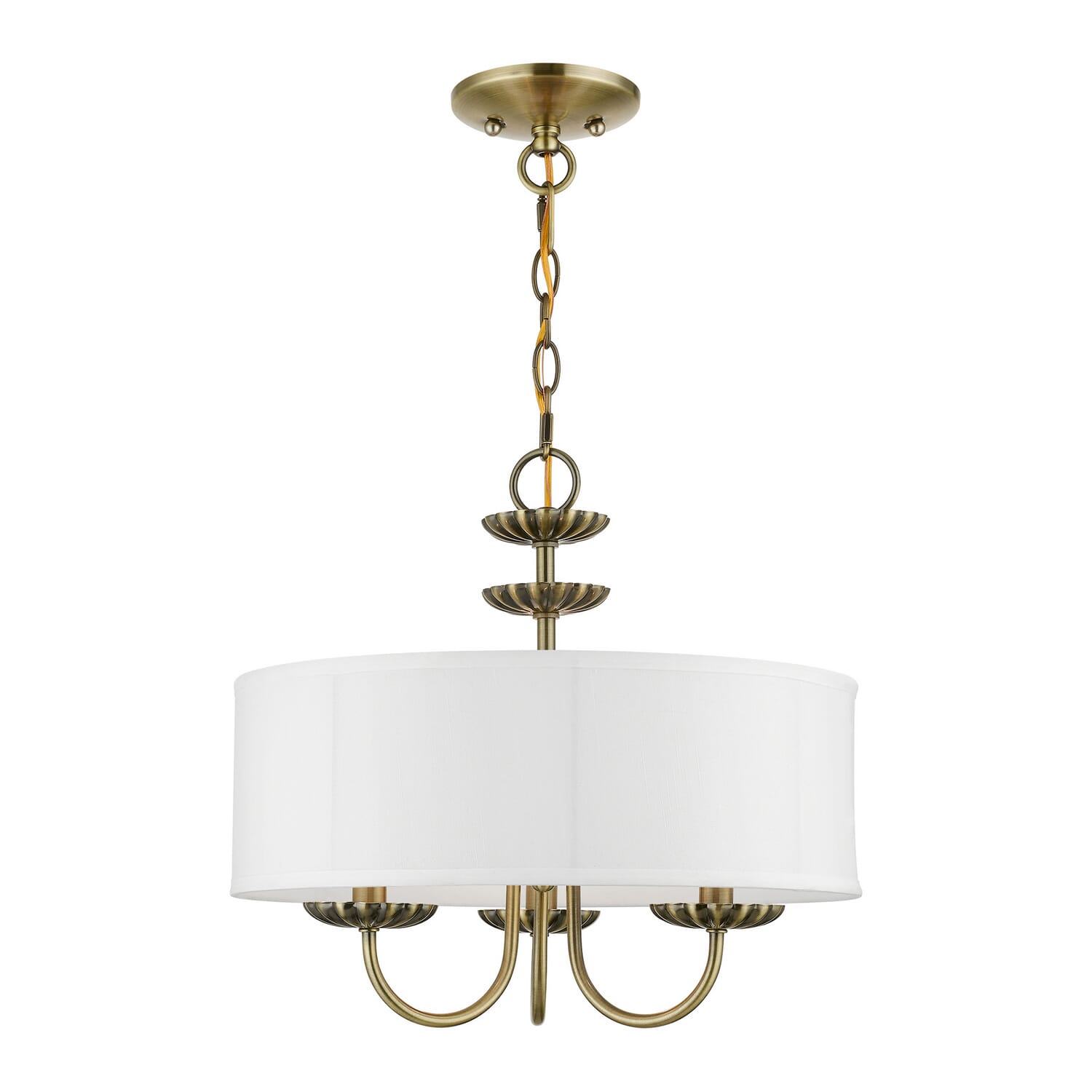 Brookdale 3-Light Pendant in Antique Brass