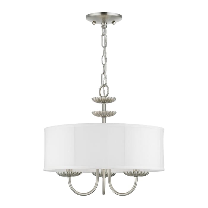 Brookdale 3-Light Pendant in Brushed Nickel Brookdale 3-Light Pendant in Brushed Nickel