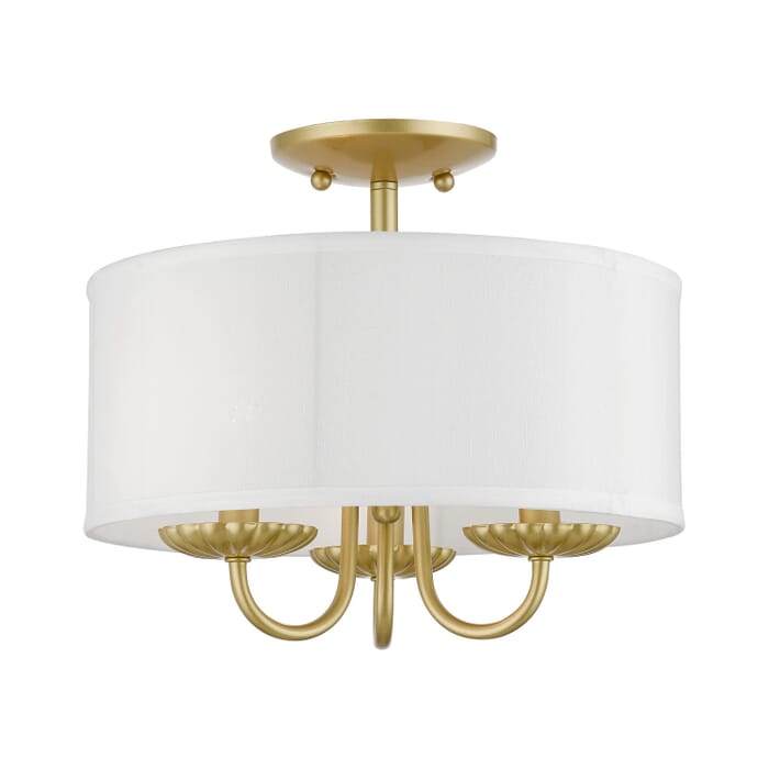 Brookdale 3-Light Semi-Flush Mount in Soft Gold Brookdale 3-Light Semi-Flush Mount in Soft Gold