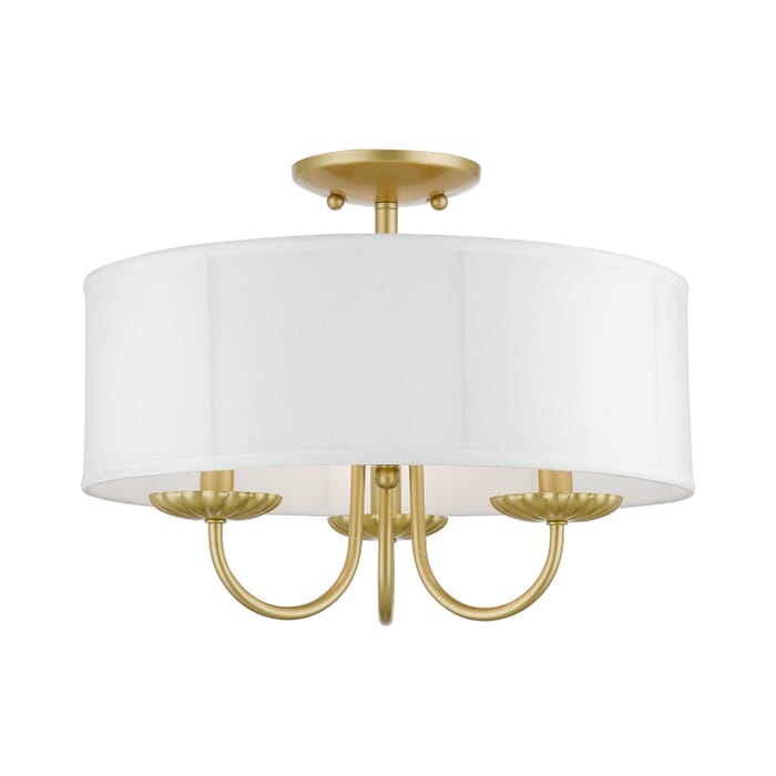 Brookdale 3-Light Semi-Flush Mount in Soft Gold Brookdale 3-Light Semi-Flush Mount in Soft Gold