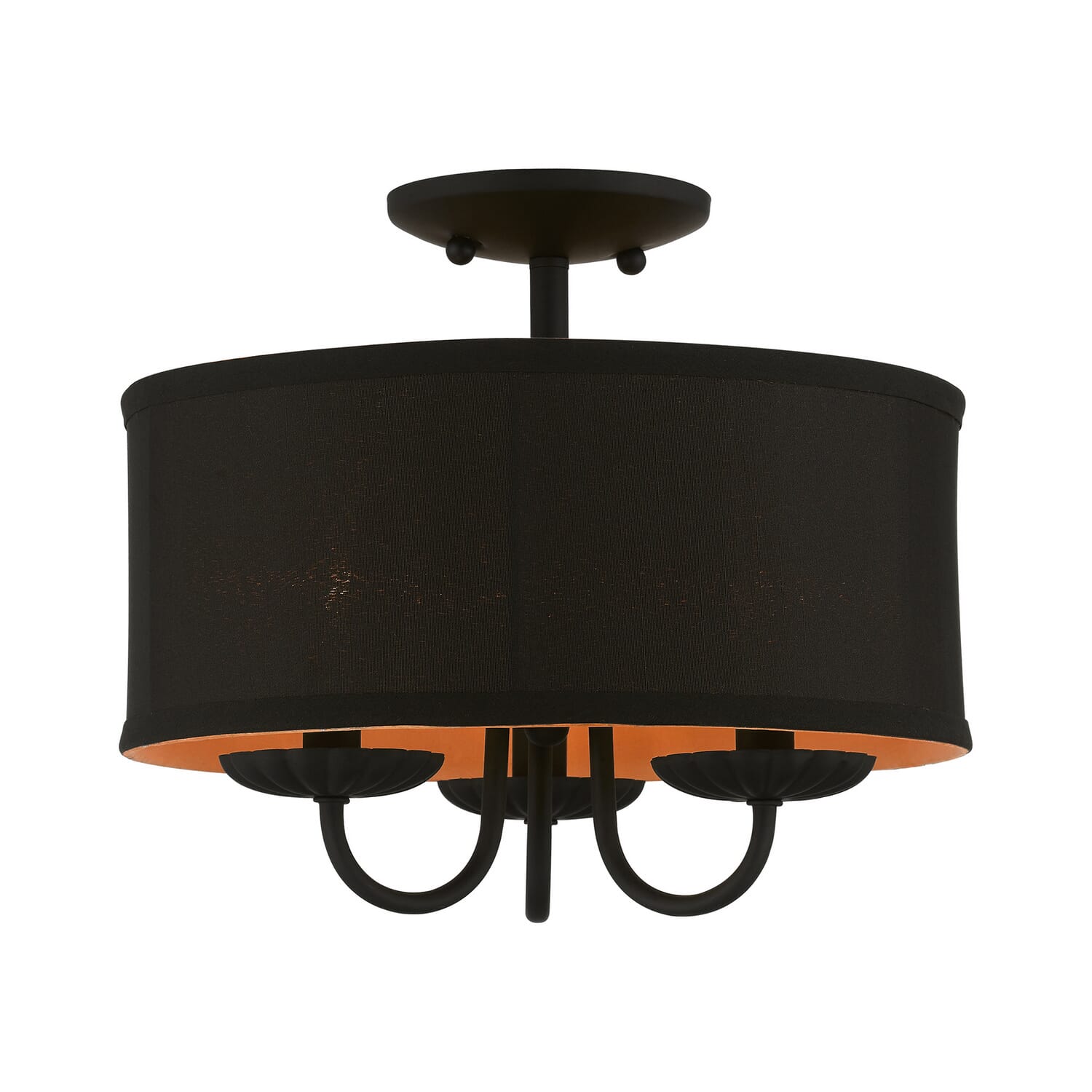 Winchester 3-Light Semi-Flush Mount in Black