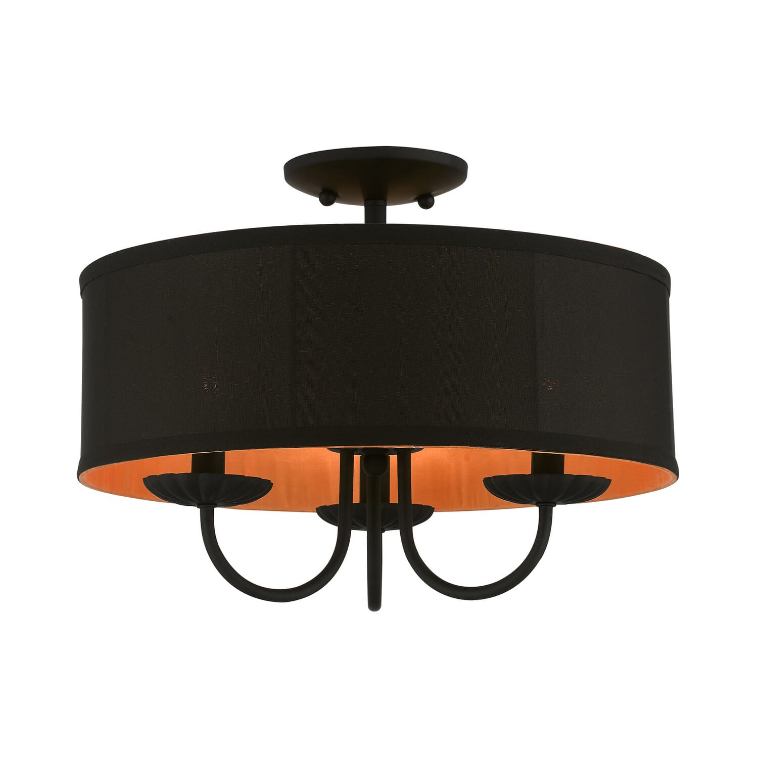 Winchester 3-Light Semi-Flush Mount in Black