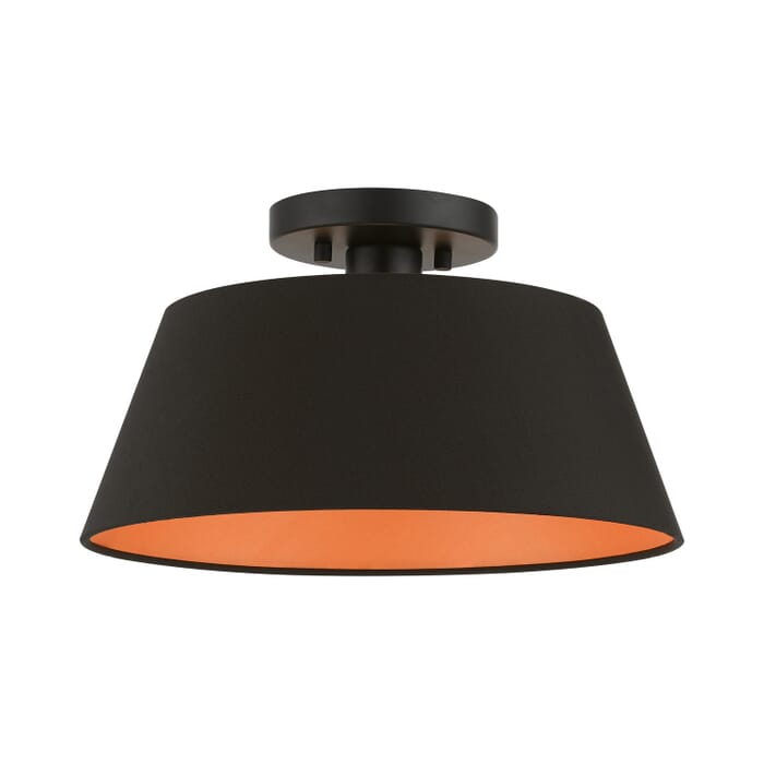 Palma 1-Light Semi-Flush Mount in Black Palma 1-Light Semi-Flush Mount in Black