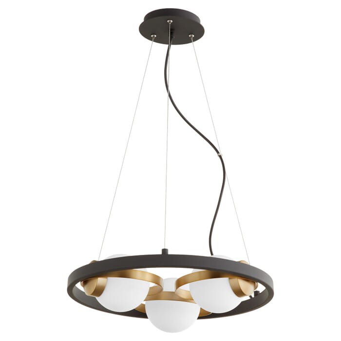 Three Light Chandelier by Quorum Three Light Chandelier by Quorum