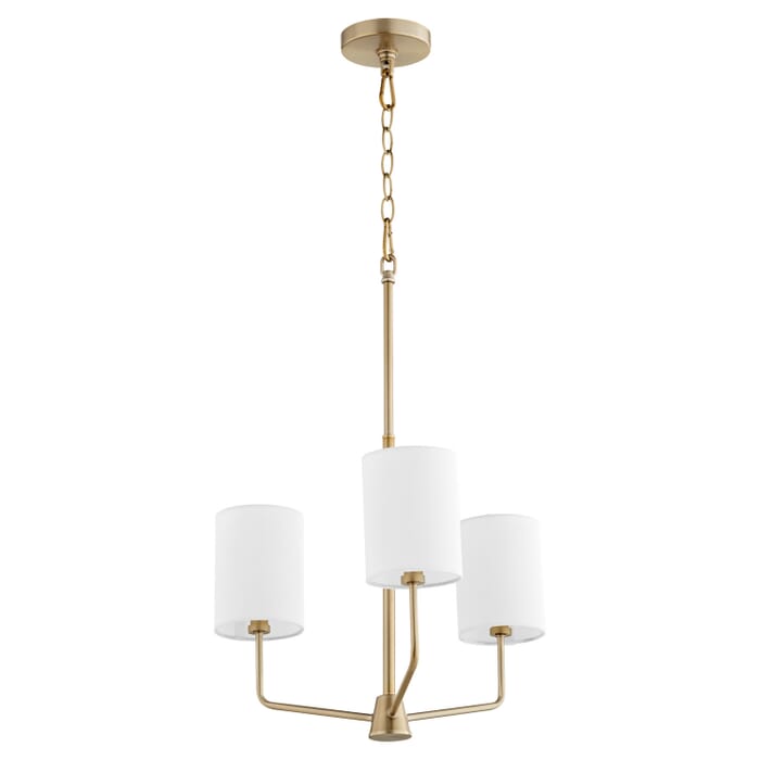 Three Light Chandelier by Quorum Three Light Chandelier by Quorum