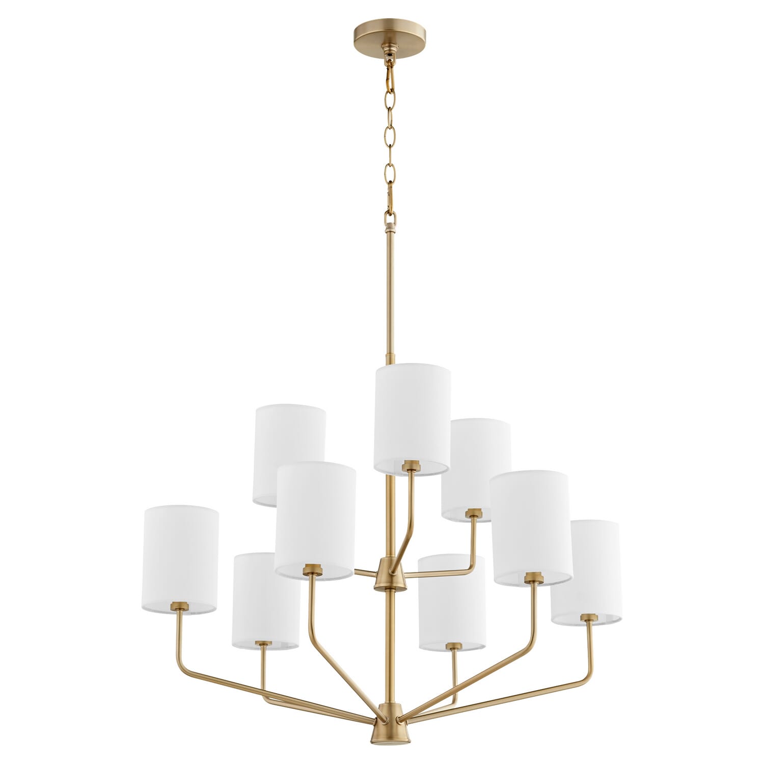 Nine Light Chandelier by Quorum