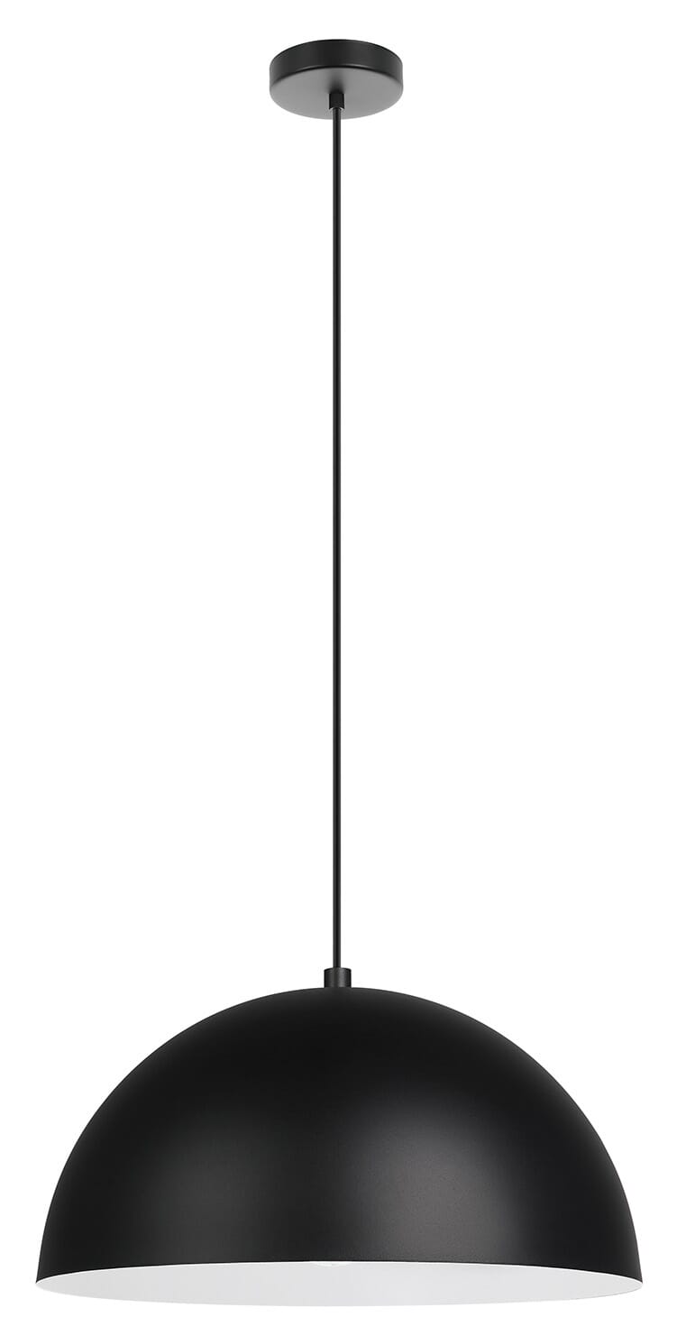 Rafaelino 1-Light Pendant in Structured Black