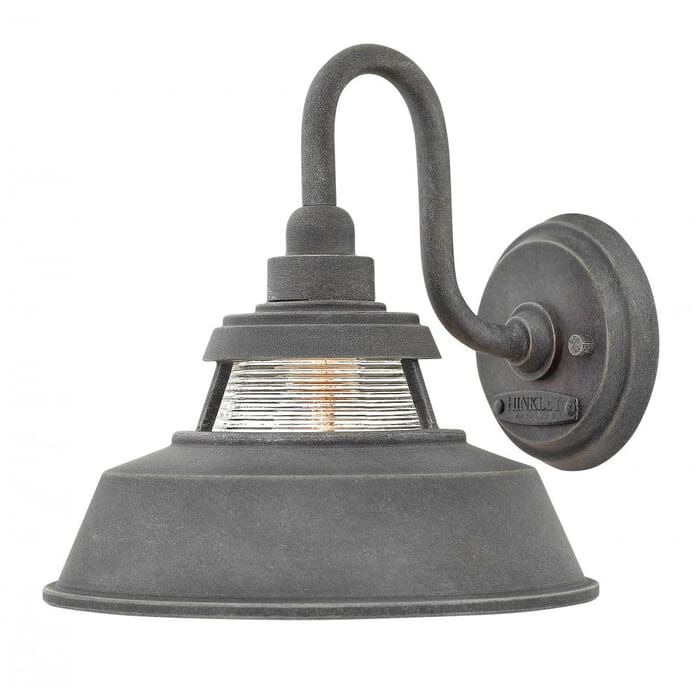 Hinkley Troyer Outdoor 10" Wall Light in Aged Zinc Hinkley Troyer Outdoor 10" Wall Light in Aged Zinc
