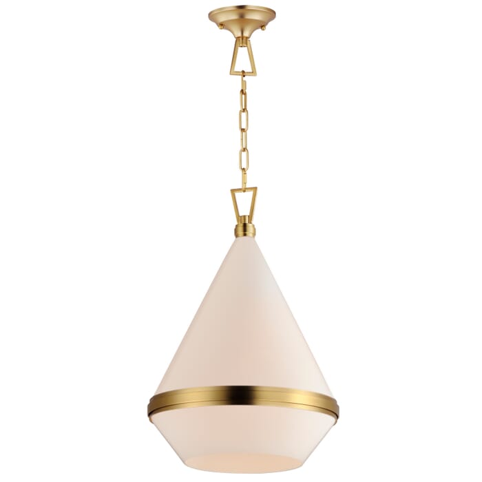 Giza 1-Light Pendant in Satin Brass Giza 1-Light Pendant in Satin Brass