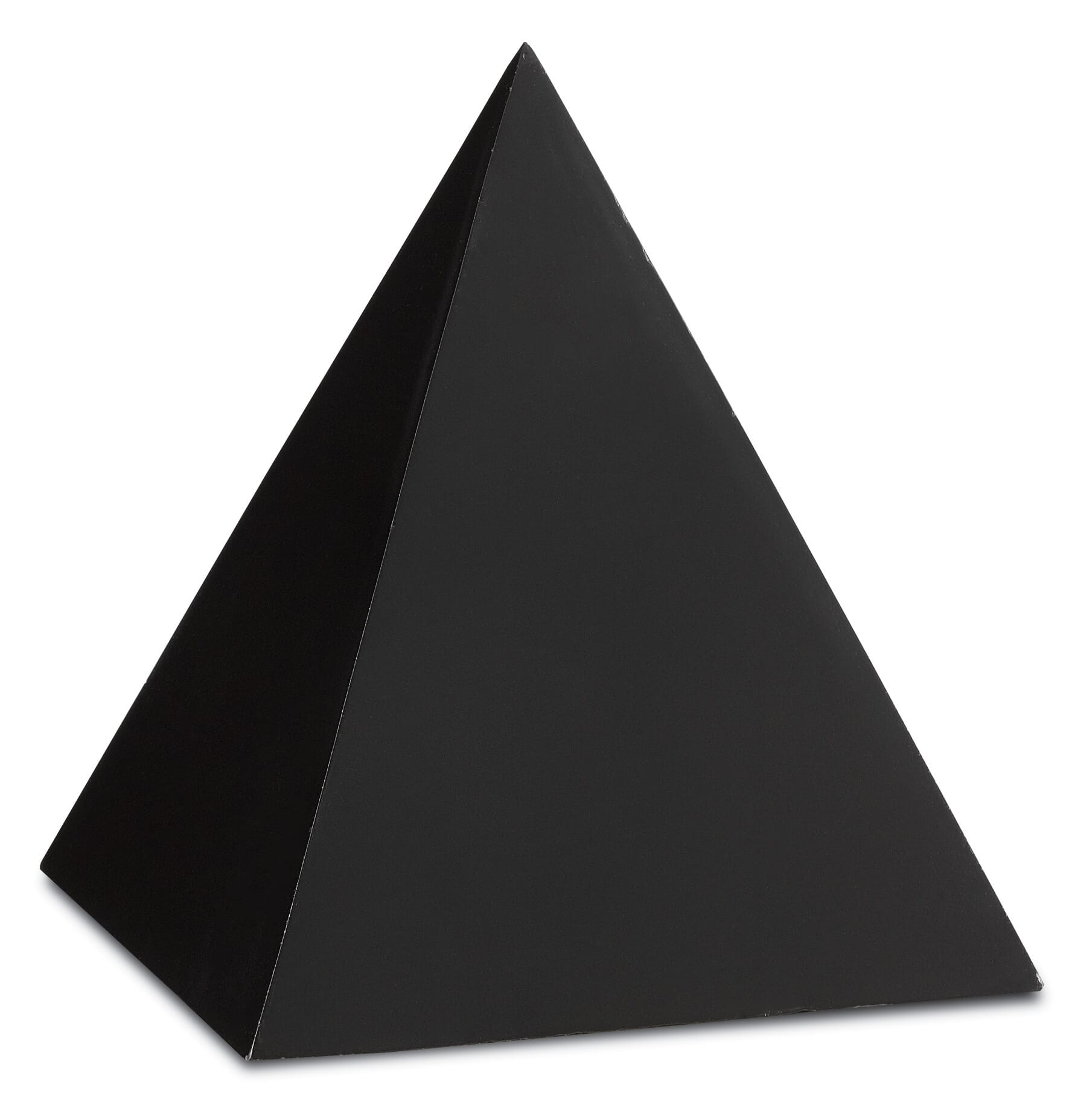 8" Black Large Concrete Pyramid in Black