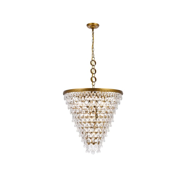 Nordic 7-Light Chandelier in Brass Nordic 7-Light Chandelier in Brass