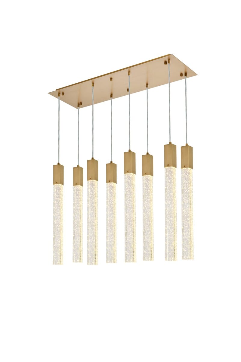 Weston 8-Light Pendant in Satin Gold