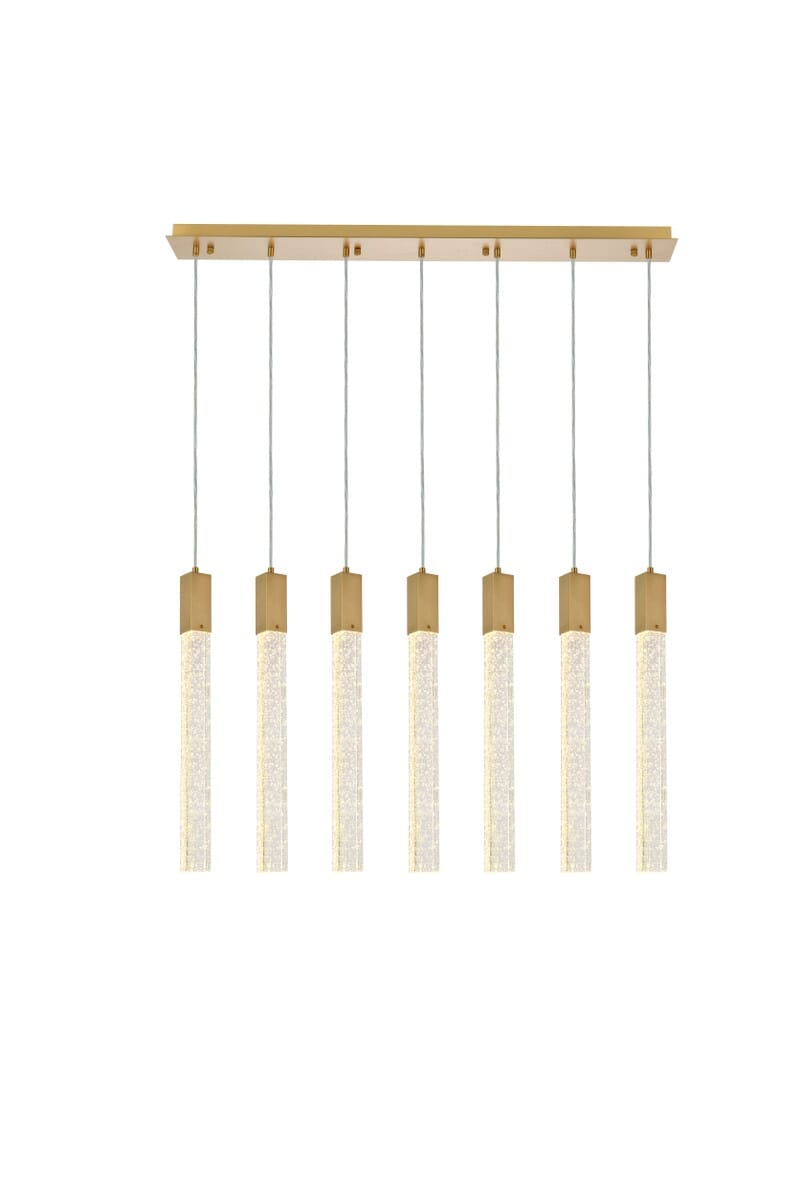 Weston 7-Light Pendant in Satin Gold
