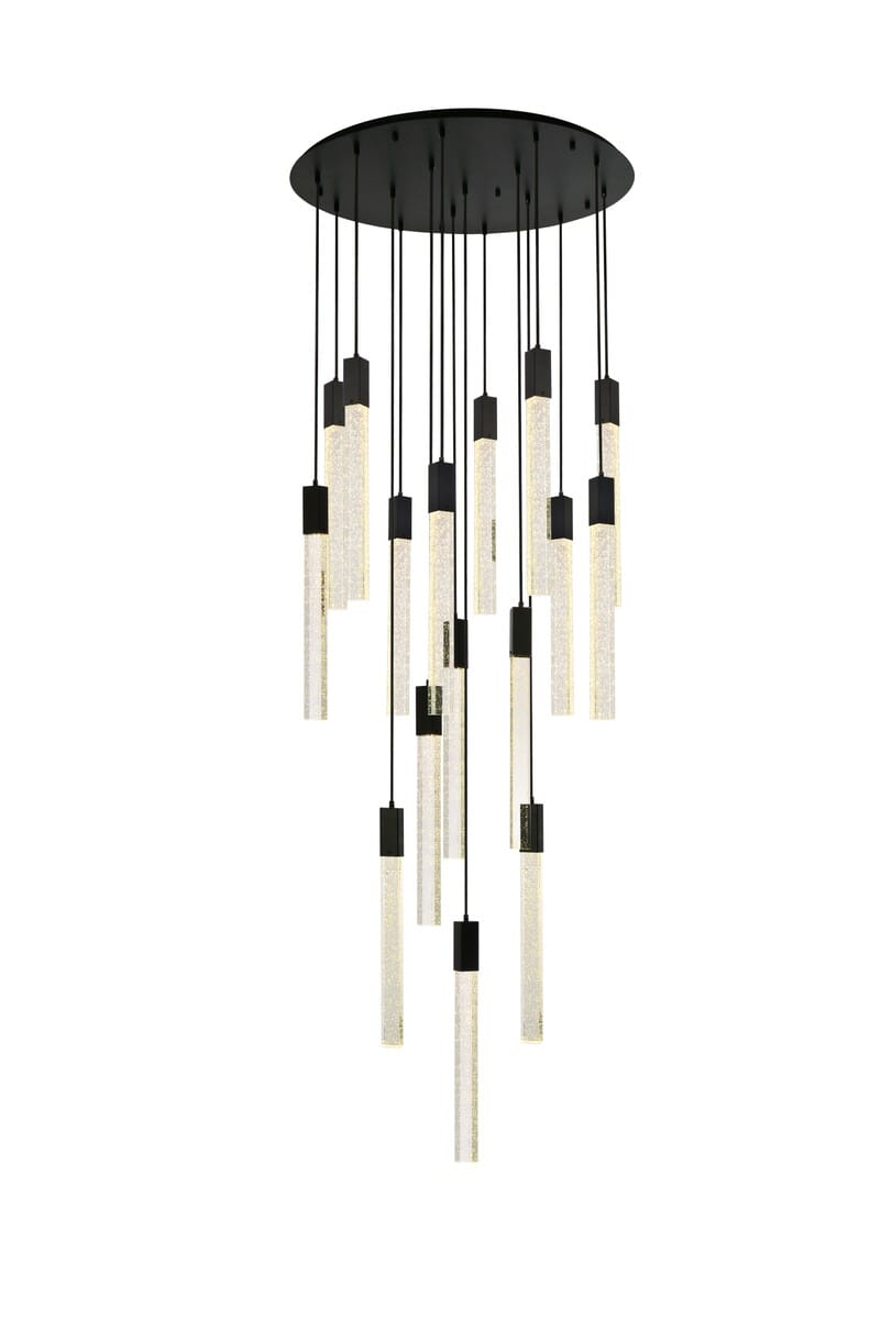 Weston 16-Light Pendant in Black