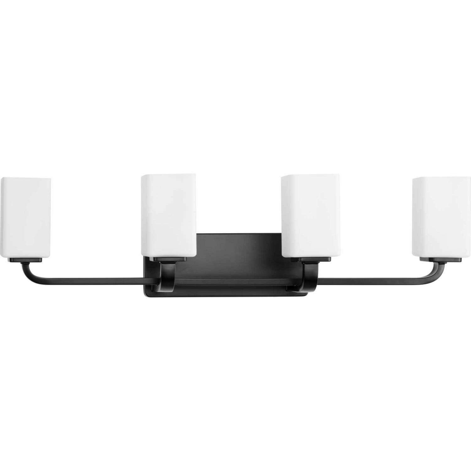 Matte Black Four Light Bath Vanity from the Cowan Collection
