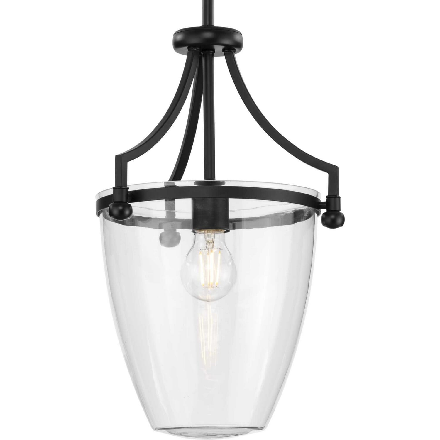 Matte Black One Light Pendant from the Parkhurst Collection