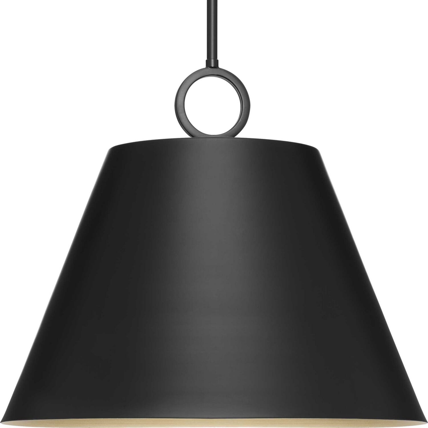 Matte Black Three Light Pendant from the Parkhurst Collection