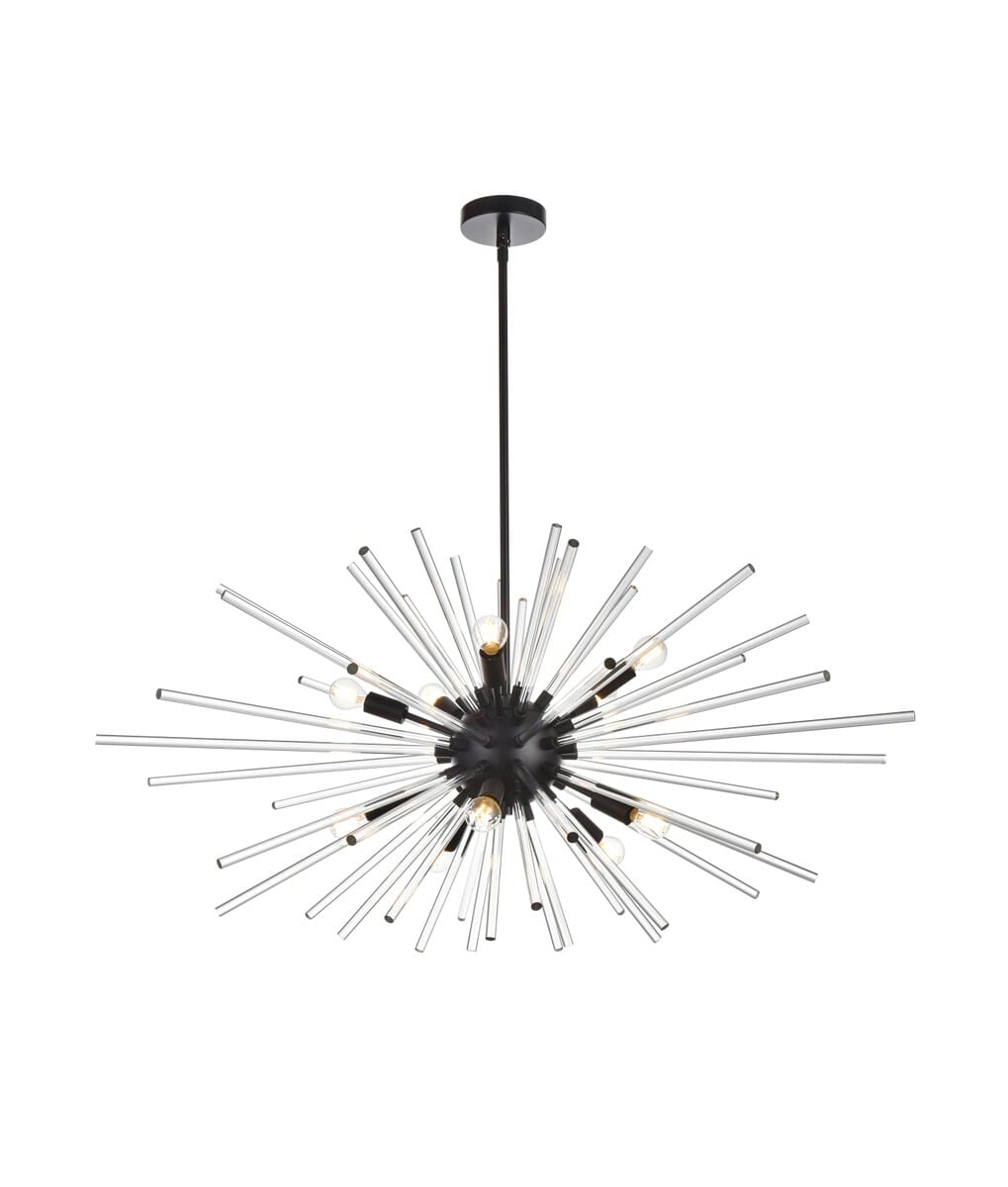 Sienna 10-Light Pendant in Black