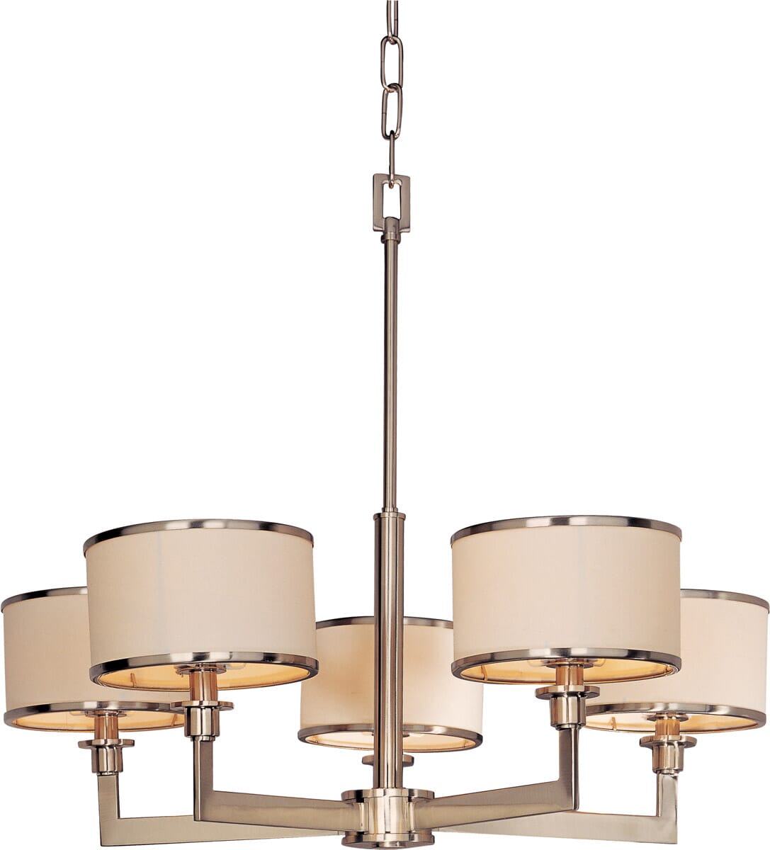 Nexus 5-Light Chandelier in Satin Nickel