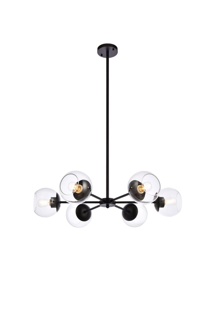 Briggs 6-Light Pendant in black