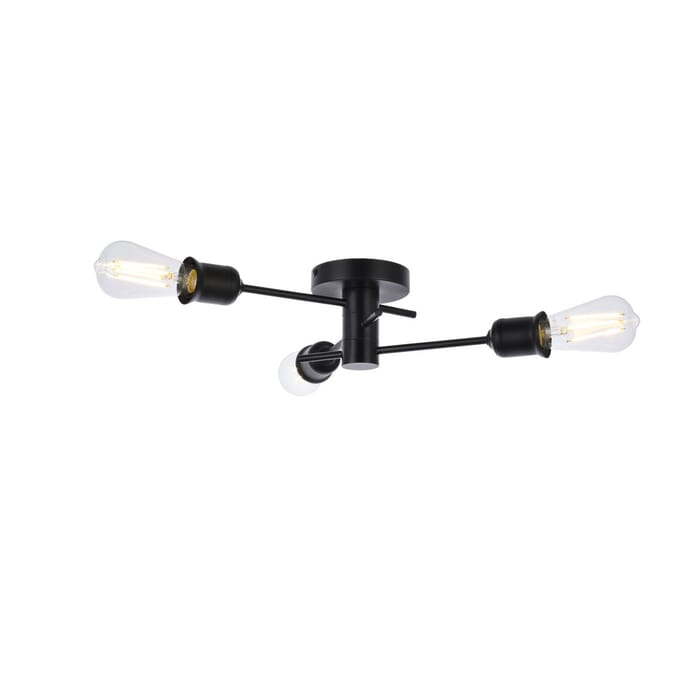 Xavier 3-Light Flush Mount in Black Xavier 3-Light Flush Mount in Black