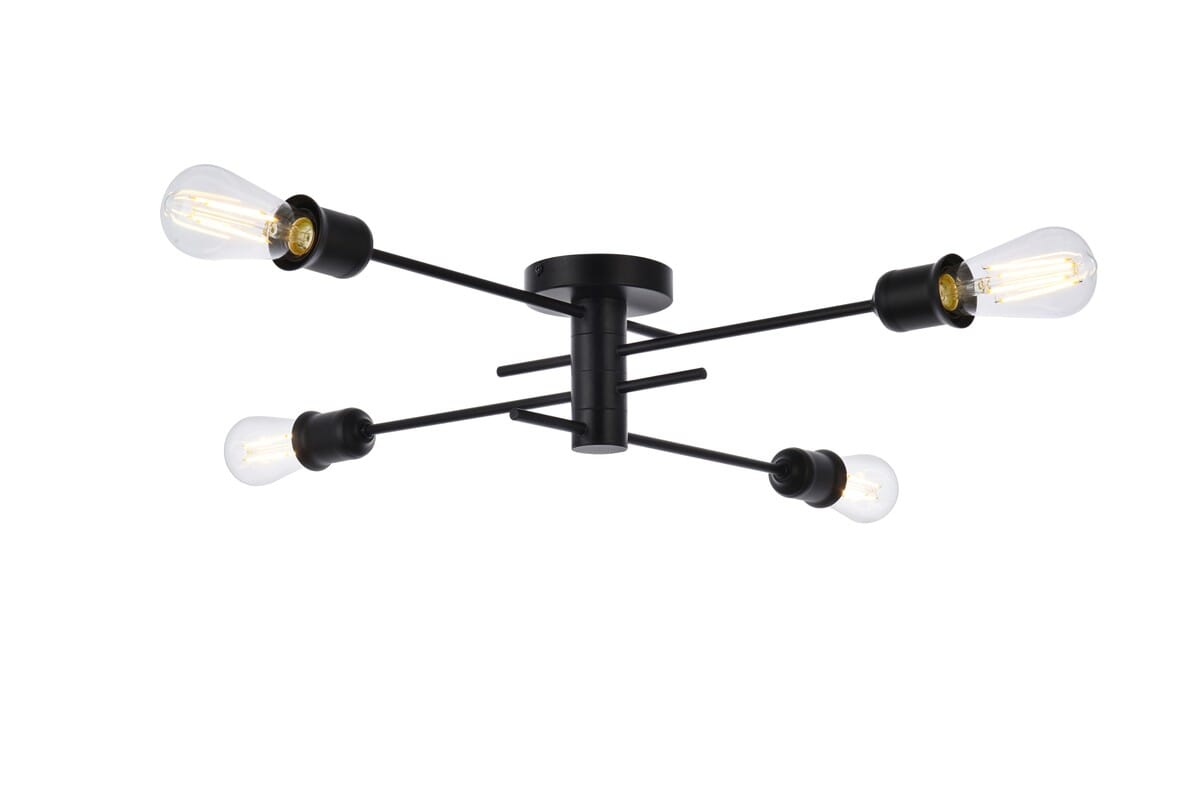 Elegant Lighting Xavier Collection Four Light Flush Mount