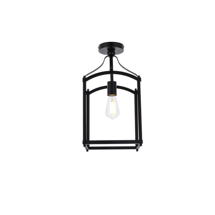 Janet 1-Light Flush Mount in Black Janet 1-Light Flush Mount in Black