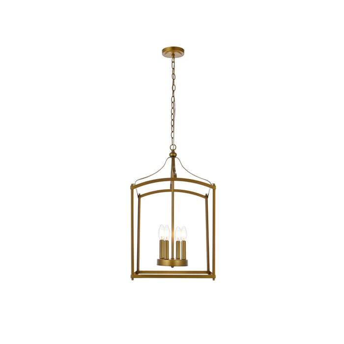 Janet 4-Light Pendant in Brass Janet 4-Light Pendant in Brass