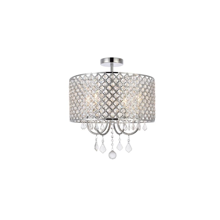 Elise 4-Light Flush Mount in chrome Elise 4-Light Flush Mount in chrome