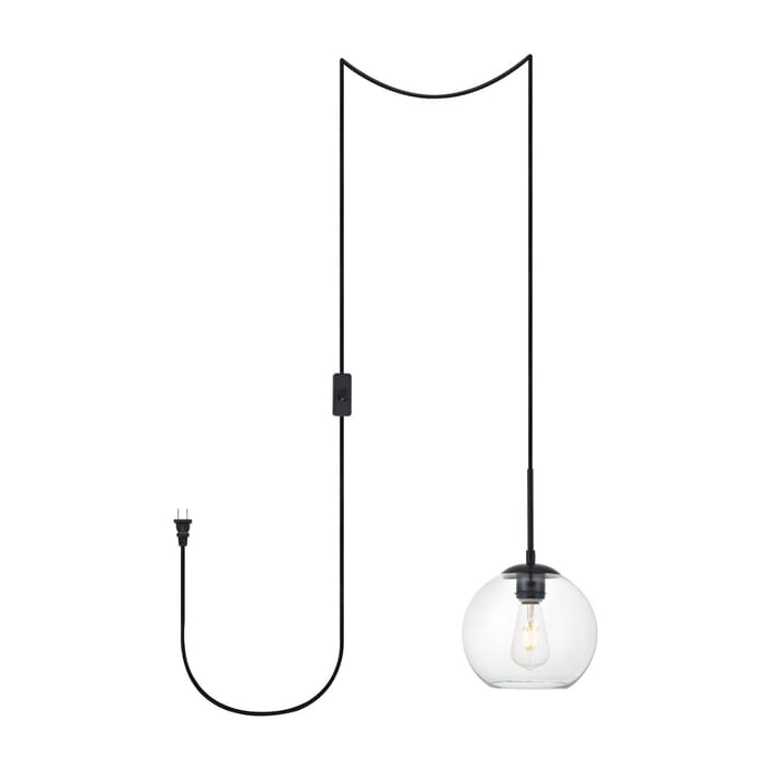 Baxter 1-Light Plug in Pendant in Black Baxter 1-Light Plug in Pendant in Black