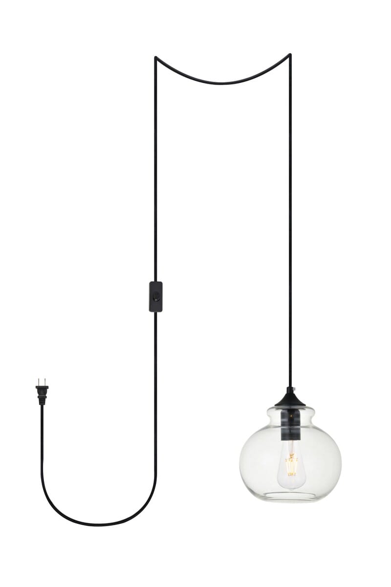 Destry 1-Light Plug in Pendant in Black
