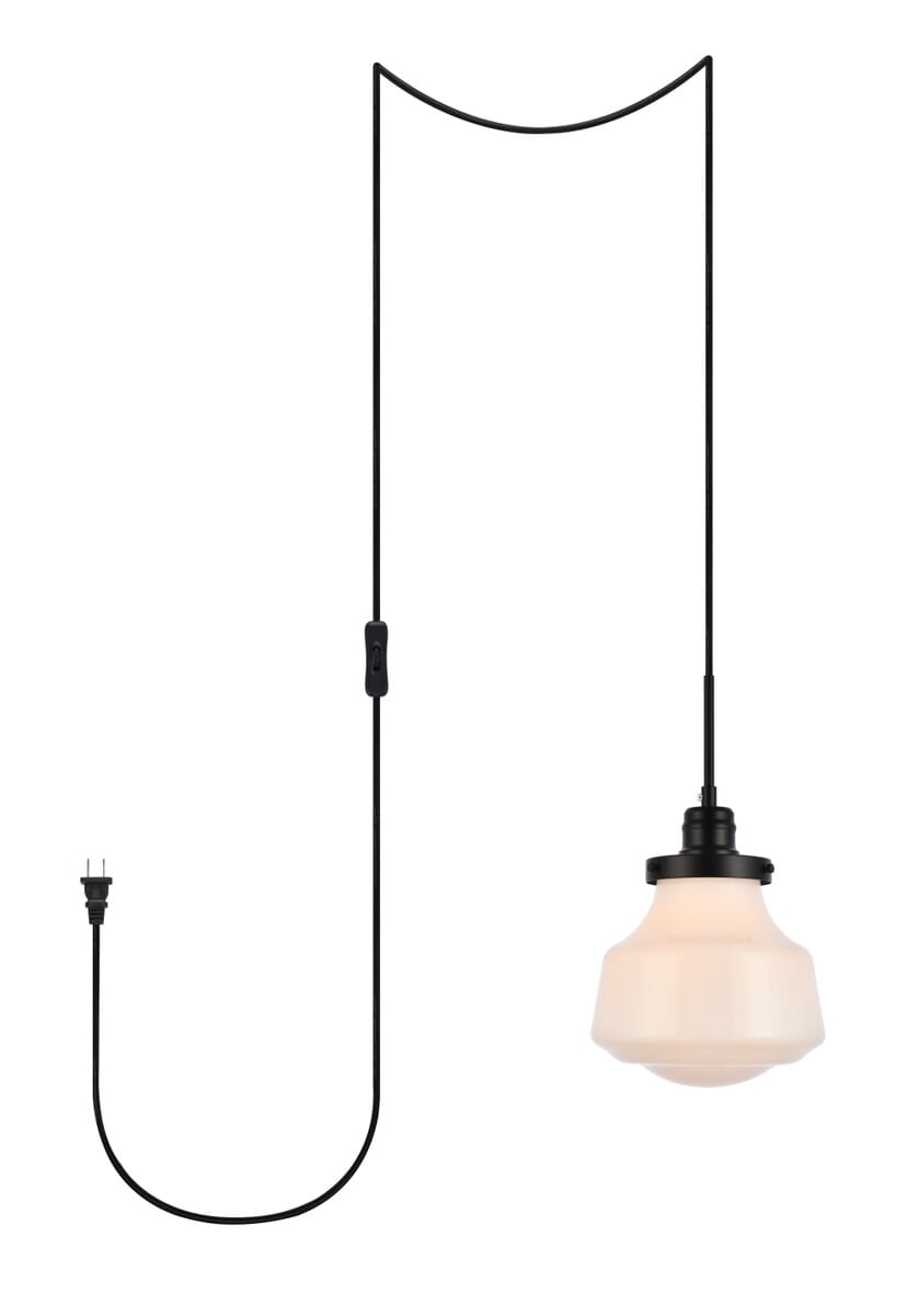 Lye 1-Light Plug in Pendant in Black
