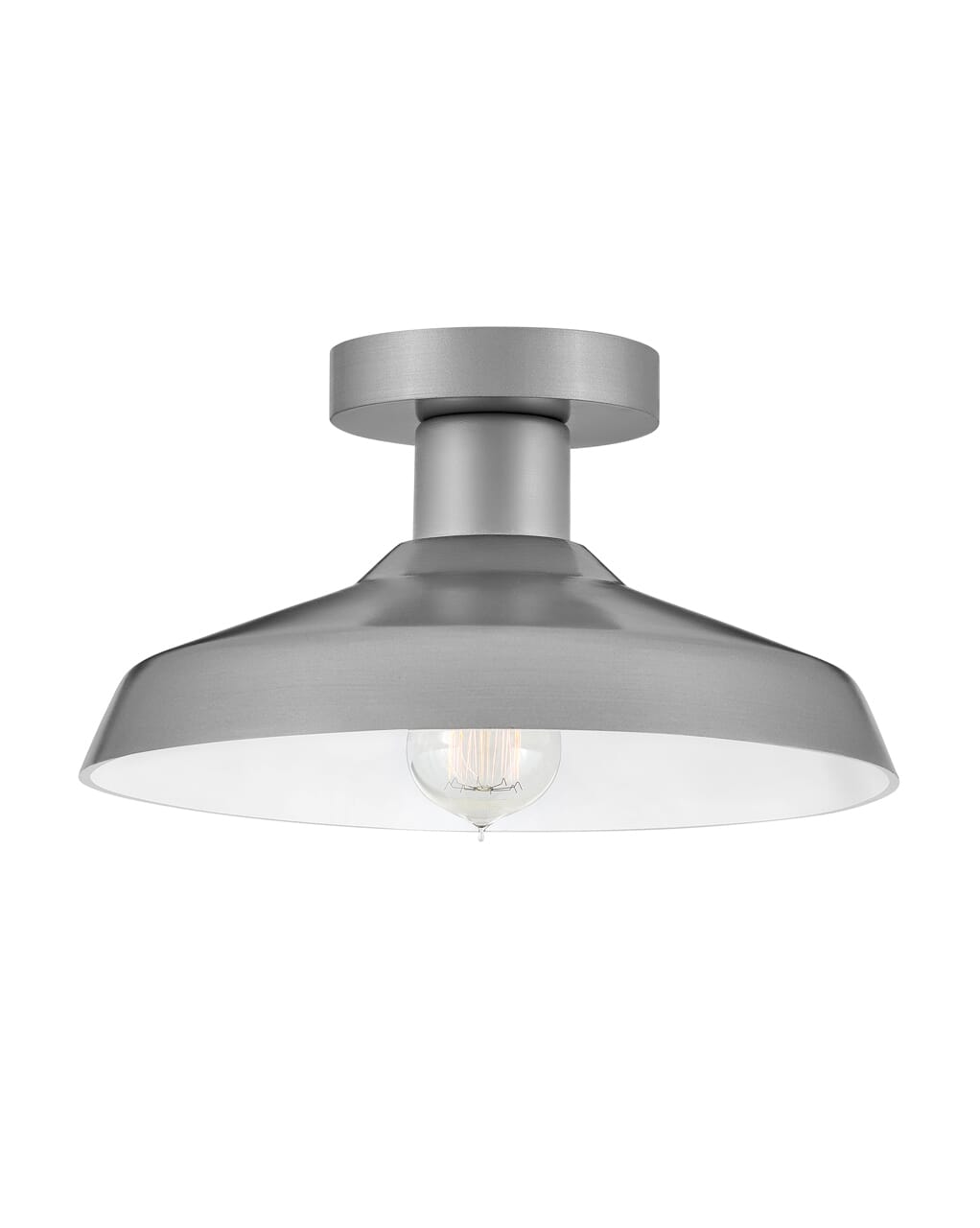 Antique Brushed Aluminum LED Flush Mount from the Forge Collection