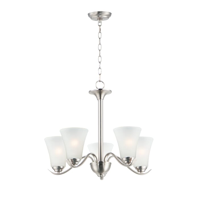 Maxim Vital 5-Light Transitional Chandelier in Satin Nickel Maxim Vital 5-Light Transitional Chandelier in Satin Nickel