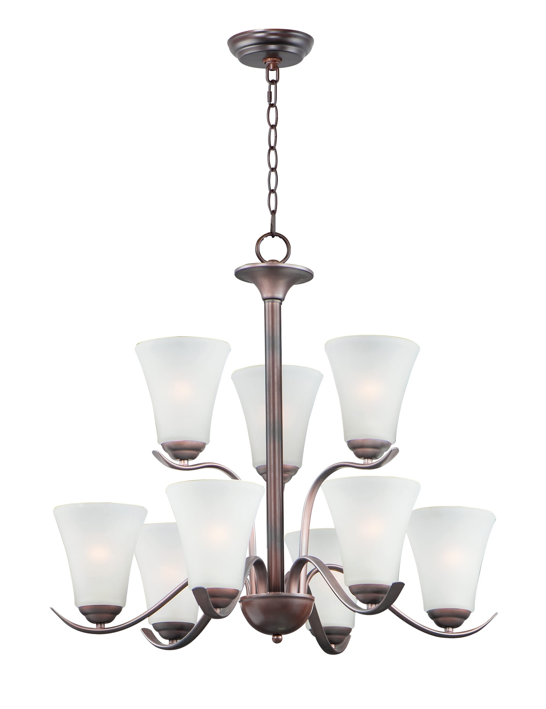 Maxim Vital 9-Light Transitional Chandelier in Oil Rubbed Bronze - 12076FTOI