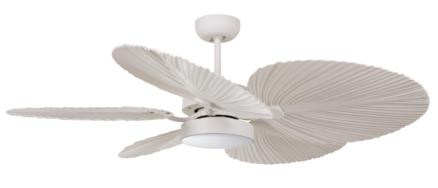 Bali 1-Light 52in Hanging Ceiling Fan in Antique White