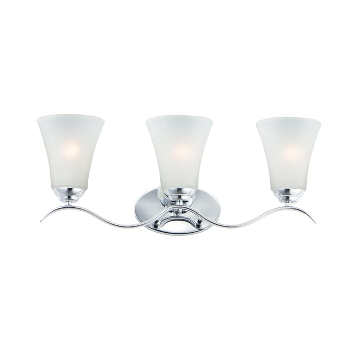Maxim Vital 3-Light Bathroom Vanity Light in Polished Chrome Maxim Vital 3-Light Bathroom Vanity Light in Polished Chrome