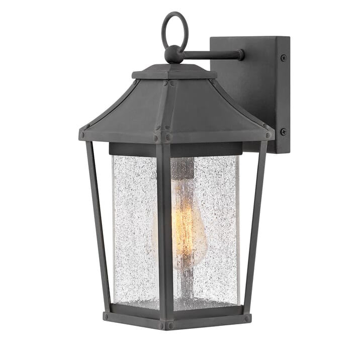 Hinkley Palmer 1-Light Outdoor Small Wall Mount in Museum Black Hinkley Palmer 1-Light Outdoor Small Wall Mount in Museum Black