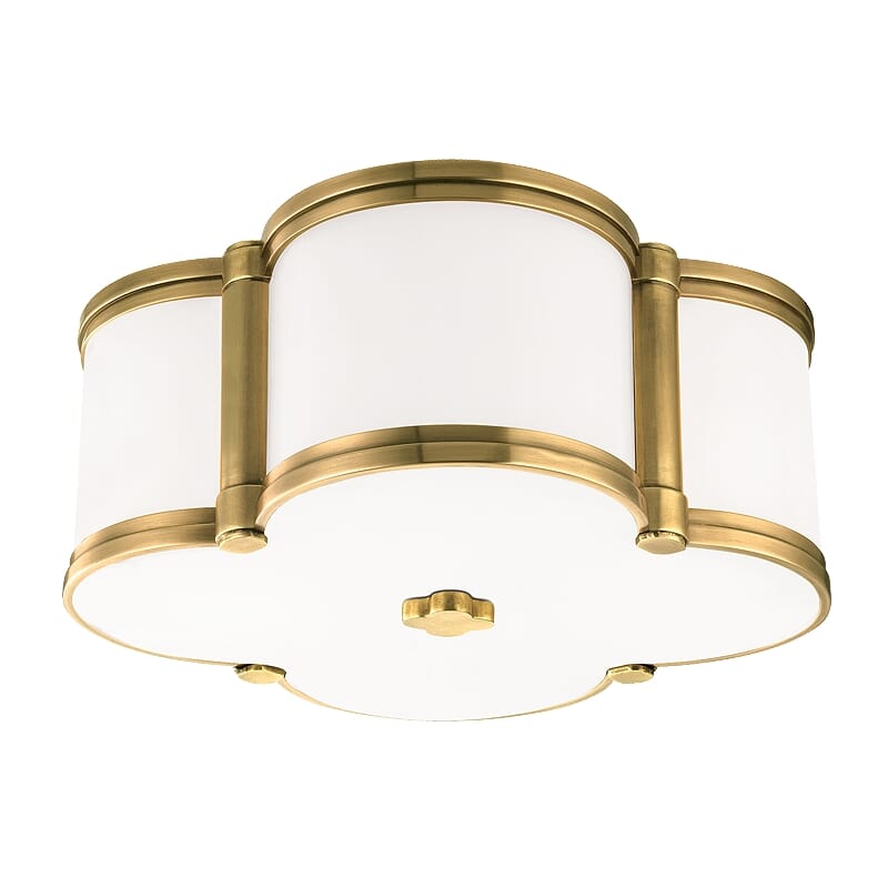 Chandler 2-Light Ceiling Light in Aged Brass