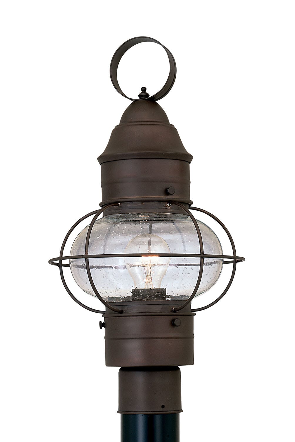 Nantucket 1-Light Post Lantern in Rustique