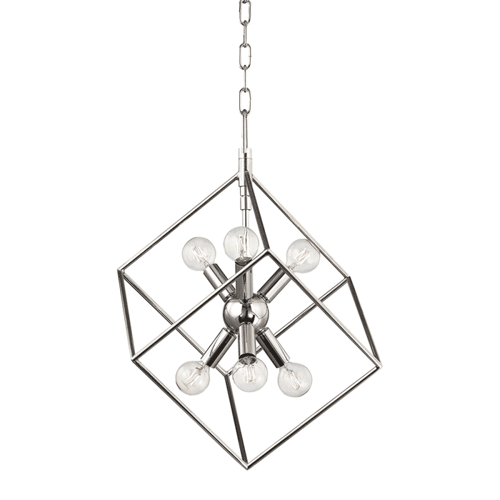 Hudson Valley Roundout 6-Light 21" Pendant Light in Polished Nickel Hudson Valley Roundout 6-Light 21" Pendant Light in Polished Nickel