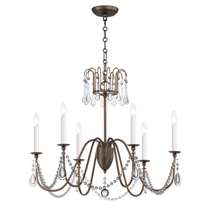Maxim Lighting Plumette 6-Light Chandelier with Crystal Maxim Lighting Plumette 6-Light Chandelier with Crystal