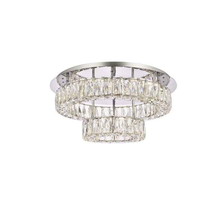 Monroe 2-Light LED Flush Mount in Chrome Monroe 2-Light LED Flush Mount in Chrome