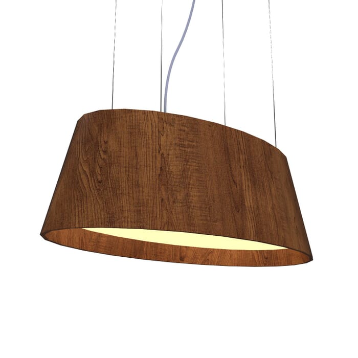 Oval LED Pendant in Imbuia Oval LED Pendant in Imbuia