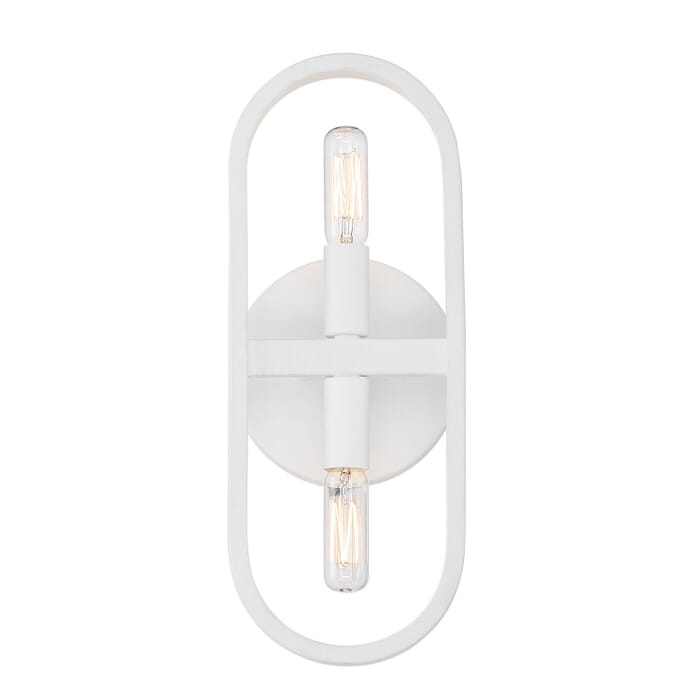 Carousel 2-Light Wall Sconce in Matte White Carousel 2-Light Wall Sconce in Matte White