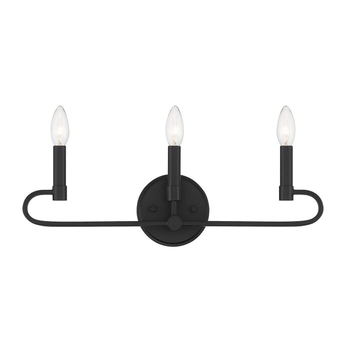 Summit 3-Light Bathroom Vanity Light in Matte Black Summit 3-Light Bathroom Vanity Light in Matte Black