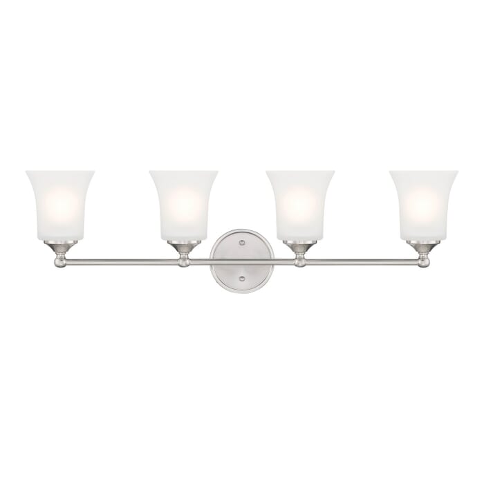 Bronson 4-Light Bathroom Vanity Light in Brushed Nickel Bronson 4-Light Bathroom Vanity Light in Brushed Nickel